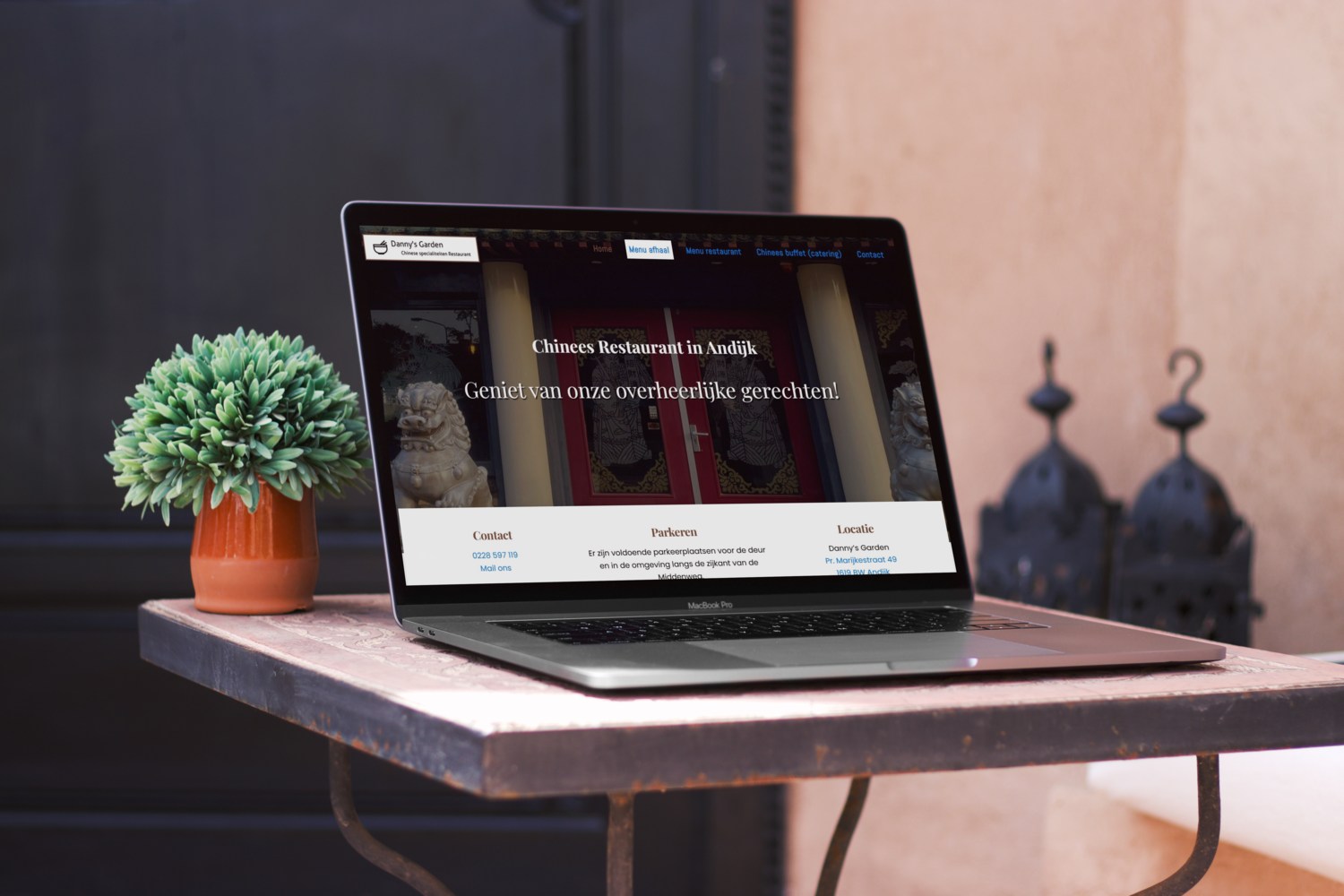 Chinees Restaurant Responsive Webdesign en SEO portfolio Danny's Garden