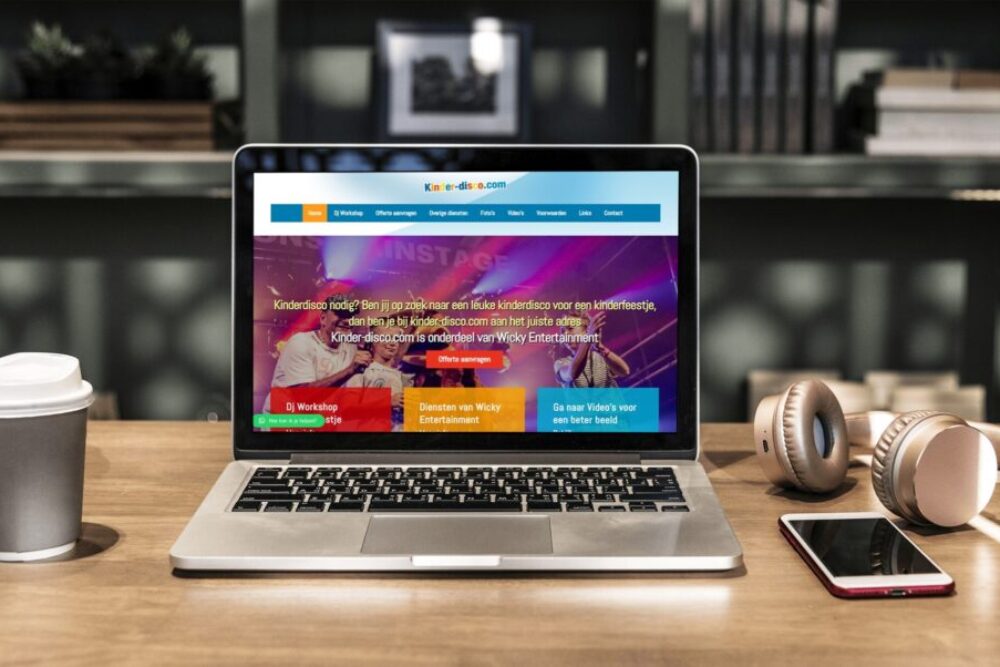 kinder disco website portfolio webdesign noord holland